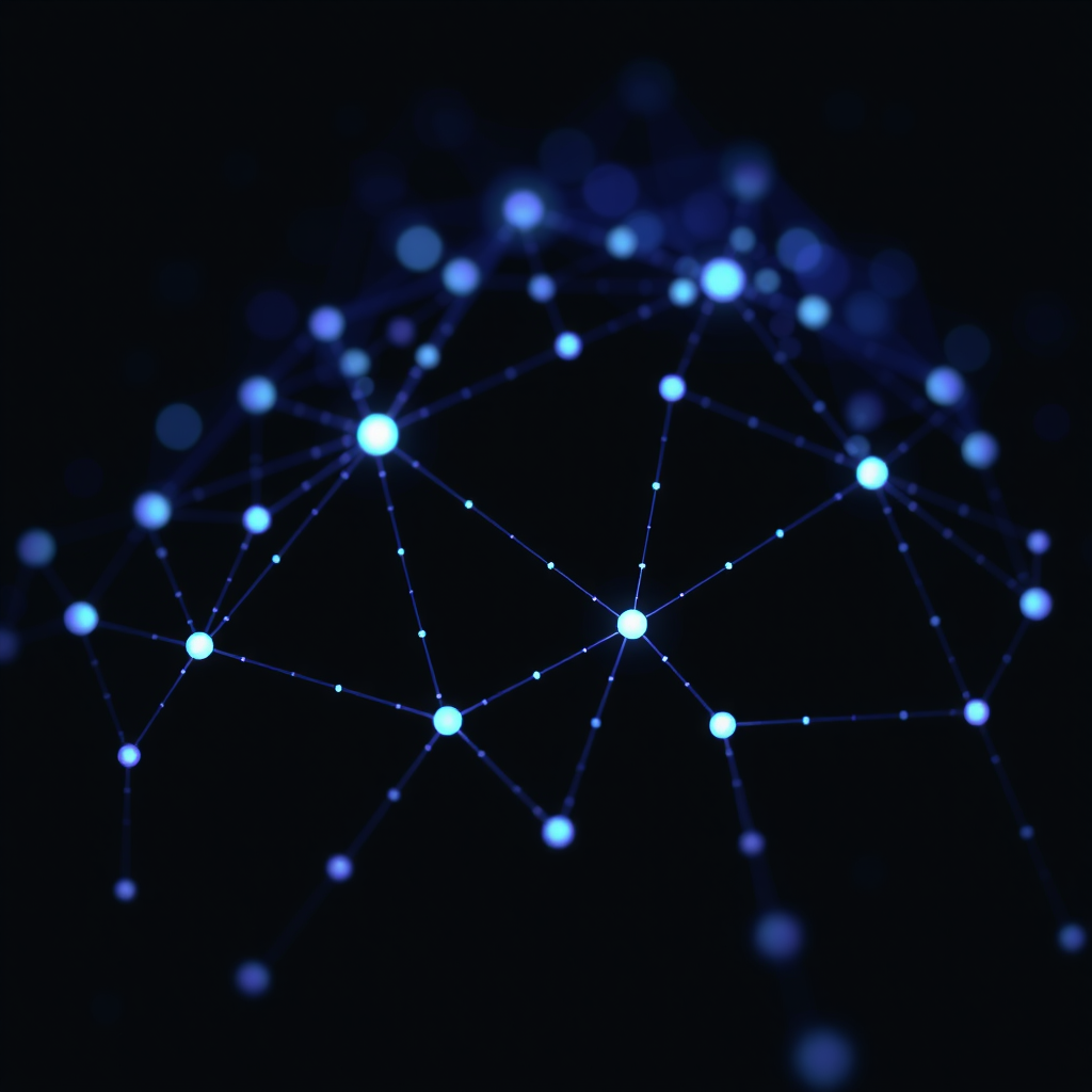 Dome-shaped constellation representing a knowledge graph